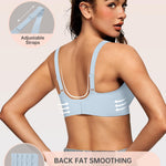 OEAK Womens Deep V Bras Wireless Comfortable Bra Supportive No Underwire Bras Tshirt Push Up Bralettes Plunge Seamless Bra Sky Blue XXL