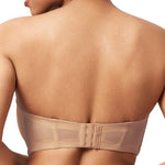 HSIA Strapless Bras for Women Large Breasts Non Slip Full Coverage Underwire Supportive Multiway Strapless Bra Plus Size Dark Beige