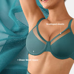 Lover-Beauty Minimizer Bras for Women Full Coverage Unlined Underwire Bras Plus Size Lifting Bra for Heavy Breast, Balsam Blue 36DD