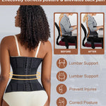 GainKee Women Waist Trainer Trimmer Cincher Corset Tummy Control Body Shaper Workout Sweat Band Slimmer Belly Belt Girdle Black S
