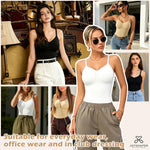 JOYSHAPER Shapewear for Women Tank Tops Tummy Control Shapewear Camisole V-Neck Cami Shaper Compression Tanks Black XL