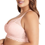 Bali womens Bali Women's Desire All Lace Wirefree Df6591 Full Coverage Bra, Gentle Peach, 3X-Large US