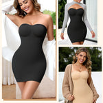 ANNZHIBRA Strapless Shapewear Slip for Women Tummy Control Full Slip