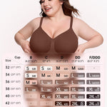 OEAK Bralettes for Women with Support Comfortable Wireless Bras Seamless Bralette No Underwire Bra Cute Everyday Tshirt Bras Chocolate M