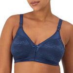 Bali Womens Double Support Wireless Bra, Lace With Stay-in-place Straps, Full-coverage Full Coverage Bra, In The Navy, 38C US