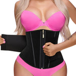 GainKee Waist Trainer Belt Corset Trimmer Ab Belt Slimming Body Shaper Tummy Control Cincher with Triple Wrap Women Black L