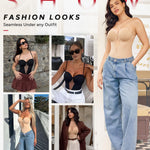 Nebility Shapewear Bodysuits for Women Thong Tummy Control Body Suits Sheer Mesh V-Neck BodySuit with Built-in Bra Beige