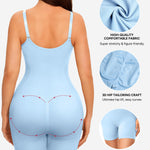 Nebility Women's Shapewear Bodysuit Tummy Control Body Suit Built in Bra Tank Camisole Seamless Mid Thigh Body Shaper