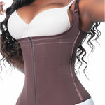 Sonryse O24ZL Fajas Colombianas Reductoras y Moldeadoras Compression Vest Shaper Tummy Tuck Shaper Girdle for Women Chocolate X-Large