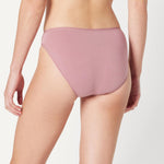 Amazon Essentials Women's Cotton Stretch High-cut Bikini Panty, Pack of 10, Dusty Rose/Rose/Pale Pink, Medium