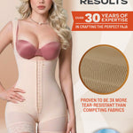 Sonryse Shapewear for women Fajas Colombianas Moldeadoras | Stage 2 Faja Tummy Control Shapewear after Tummy Tuck and Liposuction Beige Small