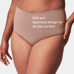 SPANX EcoCare Seamless Shaping Brief - Sculpting with Compression - Women's Shapewear Underwear - Recycled Nylon Fabric Blend - Camellia Pink - Medium