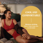 Bali Women's Comfort Revolution Shaping Wirefree Bra, White, Small