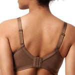 HSIA Minimizer Bras for Women Enchante Full Coverage Underwire Bras Plus Size Lifting Floral Lace Bra for Heavy Breast Coffee Brown