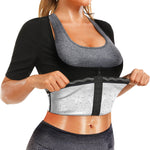 DYUAI Sauna Shirt for Women Sauna Suit for Women Waist Trainer Sauna Sweat Vest Workout Body Shaper Zipper(6005-07-L)