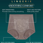 Vanity Fair Women's Smoothing Comfort with Lace Brief Panty 13262, Damask Neutral, Large/7
