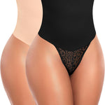 Werena Tummy Control Thong Shapewear for Women High Waist Body Shaper Panties Girdle Lace Shaping Underwear