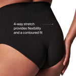 SPANX shape ExtraOrdinary Brief - Sculpting with Compression - Women's Shapewear Underwear - Recycled Nylon Fabric Blend - Very Black - Medium