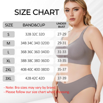 Gailife V Neck Front Closure Bras for Women Wireless Full Coverage Mastectomy Bralettes Comfortable Seamless Everyday Bra, Grey, XL