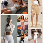 Niceuare 3 Pack Slip Shorts for Under Dresses，Women Anti Chafing Shorts Smooth Boyshorts Panties Underwear （Black+white+nude，Large）