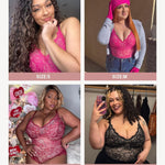 FeelinGirl Lace Shapewear Bodysuit Tummy Control V-Neck Sleeveless Tank Top