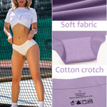 FINETOO 6 pack Seamless Underwear for Women Sexy Low Rise Hipster Wave Edge No Show Bikini Panties Womens Cheeky S-XL