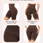 CYDREAM Shapewear for Women - High-Waisted Tummy Control Shorts Butt Lifting Panties Thigh Slimmer Faja Body Shaper Underwear (Brown, XX-Large)