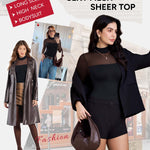 Nebility Women Long Sleeve Bodysuit Turtleneck - Mesh Shapewear Body Suit Tops Thong Going Out Tops Fall Outfits