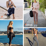 GAYHAY High Waisted Capri Leggings for Women - Soft Slim Yoga Pants for Running Cycling Workout Black