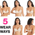 Bali Women's Minimizer Strapless Bra, Lilyette Seamless Underwire Minimizer Bra, Wide Convertible Straps, No Slip