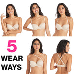 Maidenform Women's Custom Lift Strapless Bra, Latte,32A US