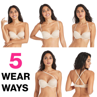 Lilyette by Bali Women's Tailored Strapless Minimzer Bra #939, Black, 36DD