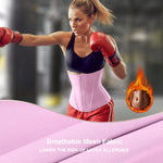 SHAPERX Waist Trainer for Women Underbust Corset Shapewear Tummy Control Workout Waist Cincher Body Shaper Zipper and Hooks, SZ7310-Pink-S