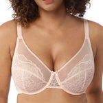 HSIA Minimizer Bras for Women Enchante Full Coverage Underwire Bras Plus Size Lifting Floral Lace Bra for Heavy Breast Dusty Peach