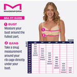 Maidenform Women's T-Shirt Bra, One Fab Fit Racerback Underwire Bra, Lightly Lined, Front Closure