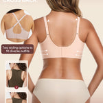 HBselect Jelly Bras for Women No Underwire 3PCS Comfort Wireless Push Up Bras Seamless Scalloped Lift Everyday Bralettes