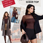 Nebility Long Sleeve Body Suits Mesh Bodysuit - Shapewear Bodysuit Turtleneck Thong Going Out Tops Fall Outfits