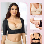 BRABIC Women's Shapewear Tops Post Surgery Compression Sleeve for Arm Shaper (Black, Medium)