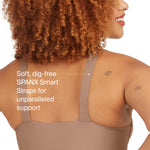 SPANX Smooth Bra-Llelujah! Unlined Bralette - Comfortable Support - Wire-Free Bra - Hosiery Back Smoothing - Dig-Free Straps - Cafe Au Lait - Medium