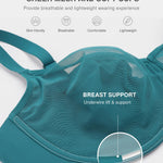 Lover-Beauty Minimizer Bras for Women Full Coverage Unlined Underwire Bras Plus Size Lifting Bra for Heavy Breast, Balsam Blue 36DD