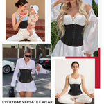 Nebility Waist Trainer for Women Corset Shapewear - Mesh Faja Body Shaper Waist Cincher Tummy Control Girdle Daily Wear Black