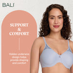 Bali Women's Minimizer Bra, Passion for Comfort Full-Coverage Underwire Bra, Seamless Cups