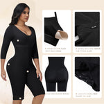 M MYODRESS Fajas Colombianas Faja with Sleeves Tummy Control Bodysuit Shapewear for Women Curvy Faja Stage 2 Post Surgery Tummy Tuck Bbl Lipo Compression Garment Full Body Shaper Postpartum Girdle