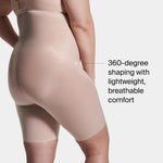 SPANX SPANXshape Invisible High-Waisted Mid-Thigh Shorts - Regular - Champagne Beige - Medium