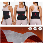 Nebility Waist Trainer for Women Corset Shapewear with Zipper Sweat Waist Trimmer Faja Body Shaper Workout Waist Cincher (Black-silver, Small)