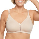 Bali Women's Woman's Double Support Cotton Wire-Free Bra, Soft Taupe,38D