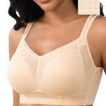 ANYIRIS Wireless Minimizer Bras for Women Full Coverage No Underwire Bra Plus Size Support & Lift Bra for Large Bust Nude 38E