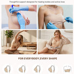 BRABIC Zip Front Closure Wireless Bras for Women Post Surgery Compression Mastectomy Surgical Back Smoothing Bra (Nude, Large)