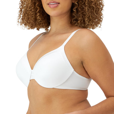 Maidenform Womens Comfort Devotion Underwire Bra, Full Coverage Convertible T-shirt Bras, White, 36B US