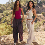 OQQ Women Halter Neck Bodysuits 2 Pack Sleeveless Shapewear One Piece Leotard Shirt Going Out Tops Black Burgundy